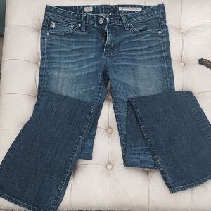 Ag Adriano Goldschmied Blue Flare Wide Leg Jeans